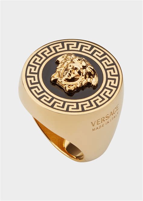 bague madani homme motif versace|Bijoux de Luxe Homme .